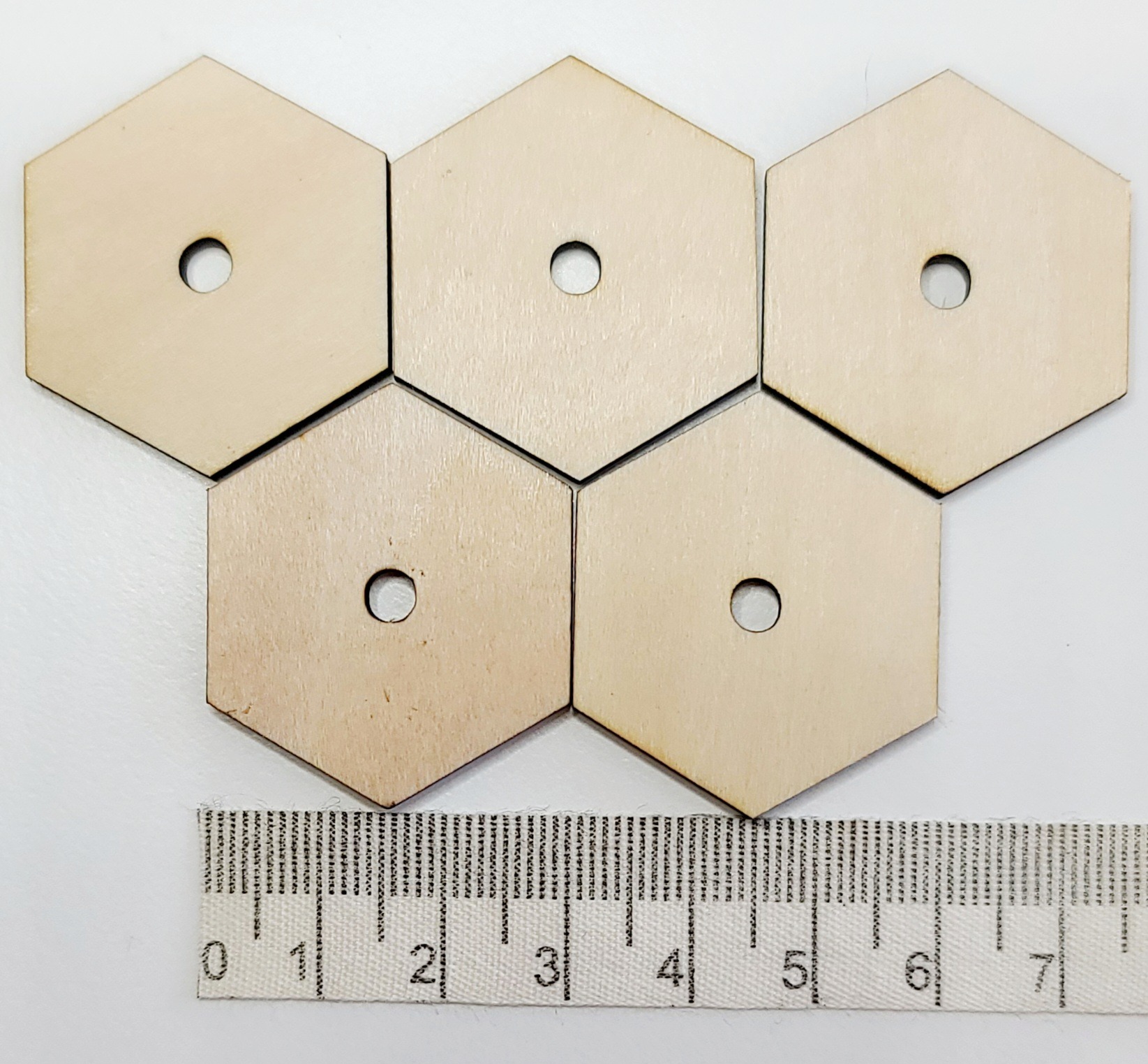 5 Hexagones 3 cm