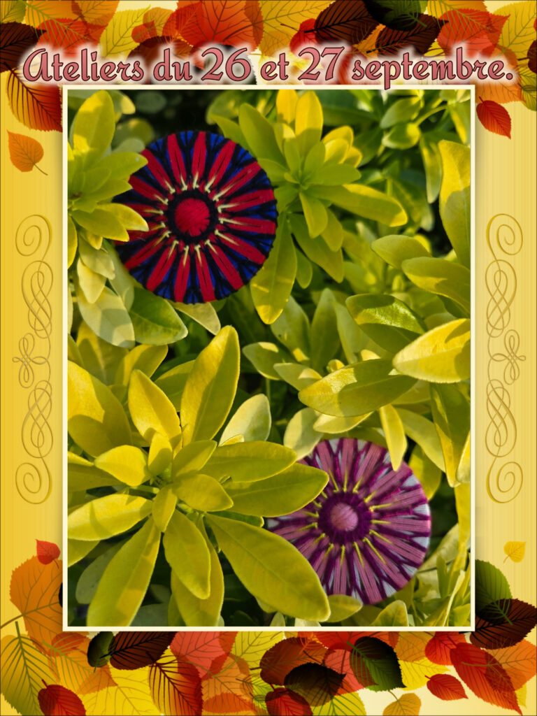 Ateliers 26 et 27 septembre